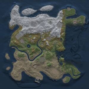 Thumbnail Rust Map: Procedural Map, Size: 3750, Seed: 368331868, 16 Monuments