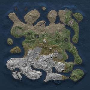 Thumbnail Rust Map: Procedural Map, Size: 3500, Seed: 456234, 14 Monuments