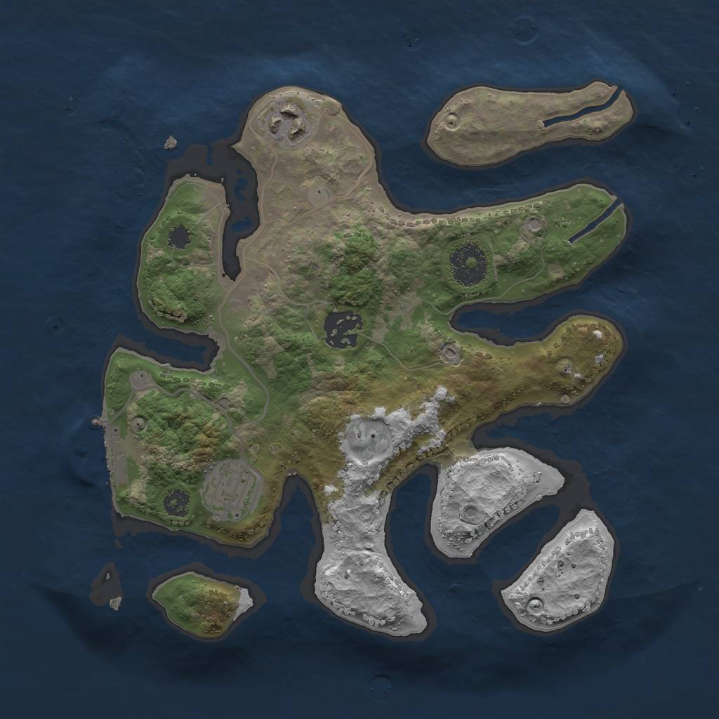 Rust Map: Procedural Map, Size: 2728, Seed: 50550, 6 Monuments