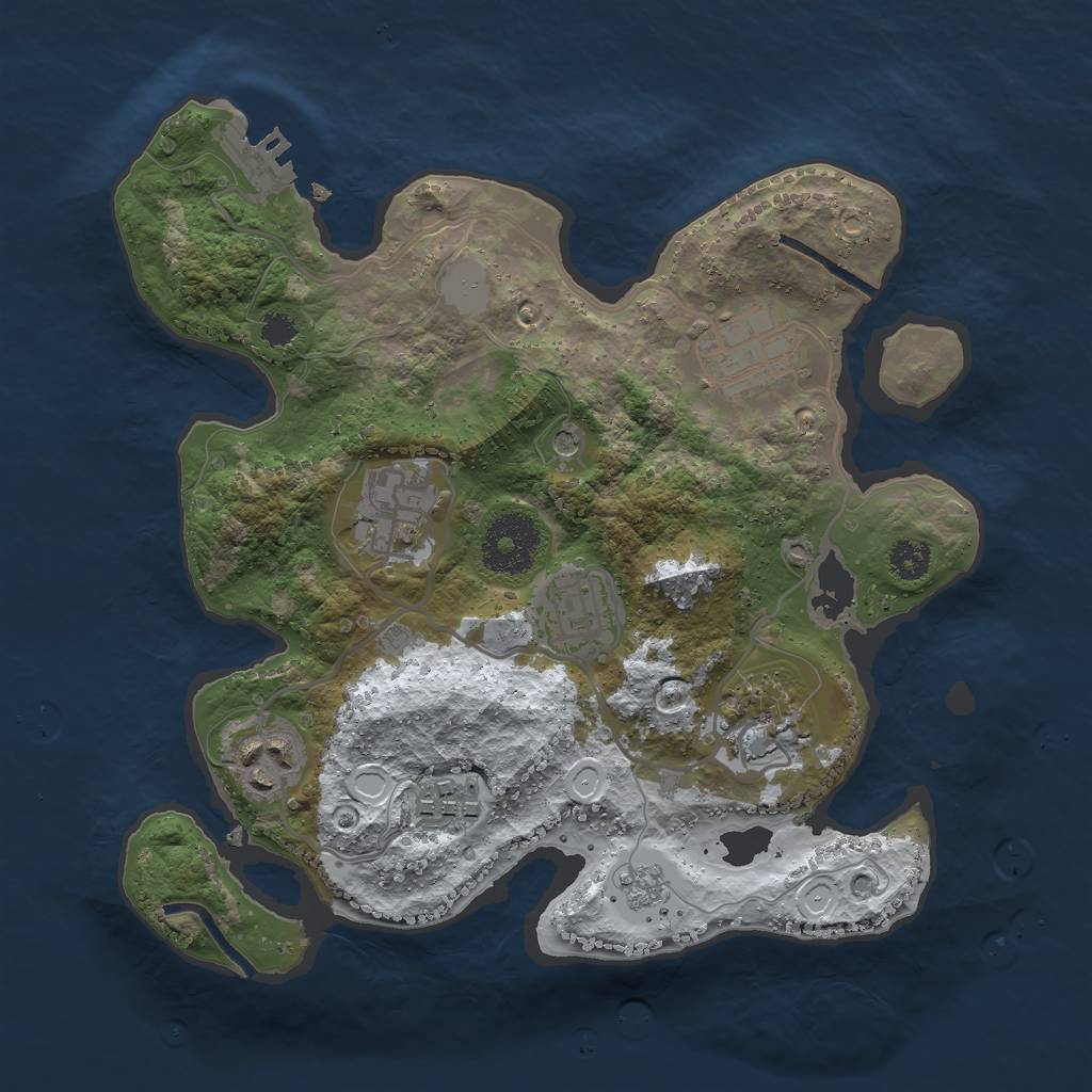 Rust Map: Procedural Map, Size: 2750, Seed: 6548479, 14 Monuments