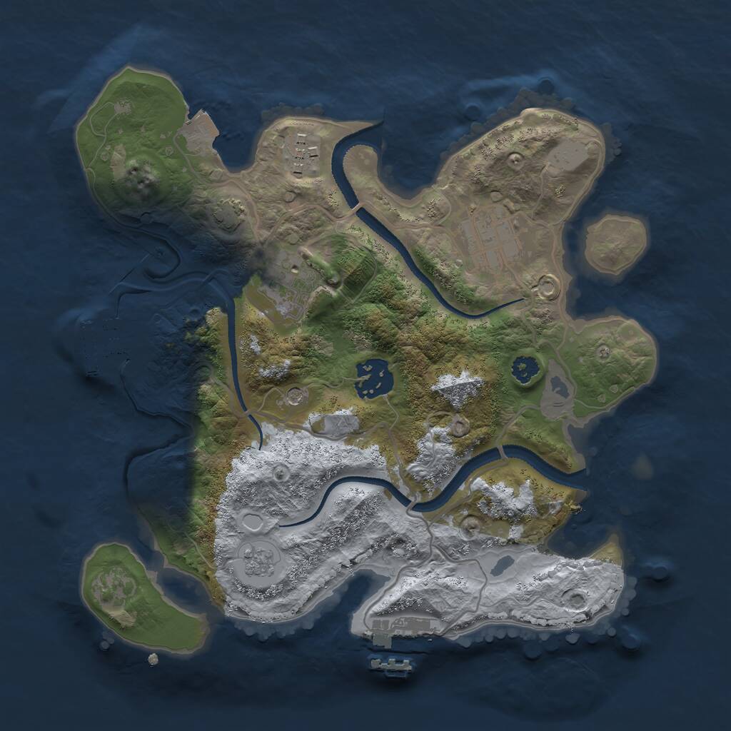Rust Map: Procedural Map, Size: 2750, Seed: 6548479, 10 Monuments