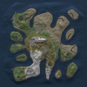 Thumbnail Rust Map: Procedural Map, Size: 3000, Seed: 246578551, 9 Monuments