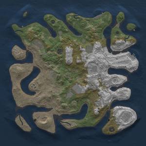 Thumbnail Rust Map: Procedural Map, Size: 4000, Seed: 764886258, 16 Monuments