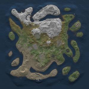 Thumbnail Rust Map: Procedural Map, Size: 4000, Seed: 2342342, 14 Monuments