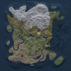 Thumbnail Rust Map: Procedural Map, Size: 4000, Seed: 2342342, 15 Monuments