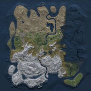 Thumbnail Rust Map: Procedural Map, Size: 4000, Seed: 850, 10 Monuments