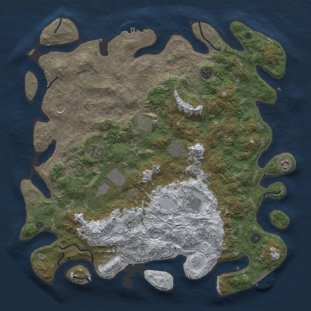 Rust Map: Procedural Map, Size: 4500, Seed: 149023, 18 Monuments