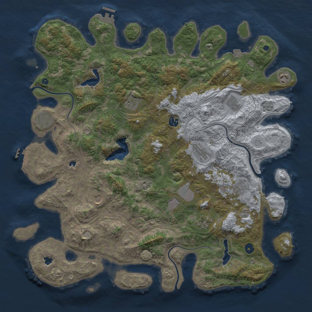 Rust Map: Procedural Map, Size: 4750, Seed: 1337, 17 Monuments