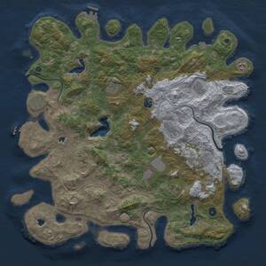 Thumbnail Rust Map: Procedural Map, Size: 4750, Seed: 1337, 17 Monuments