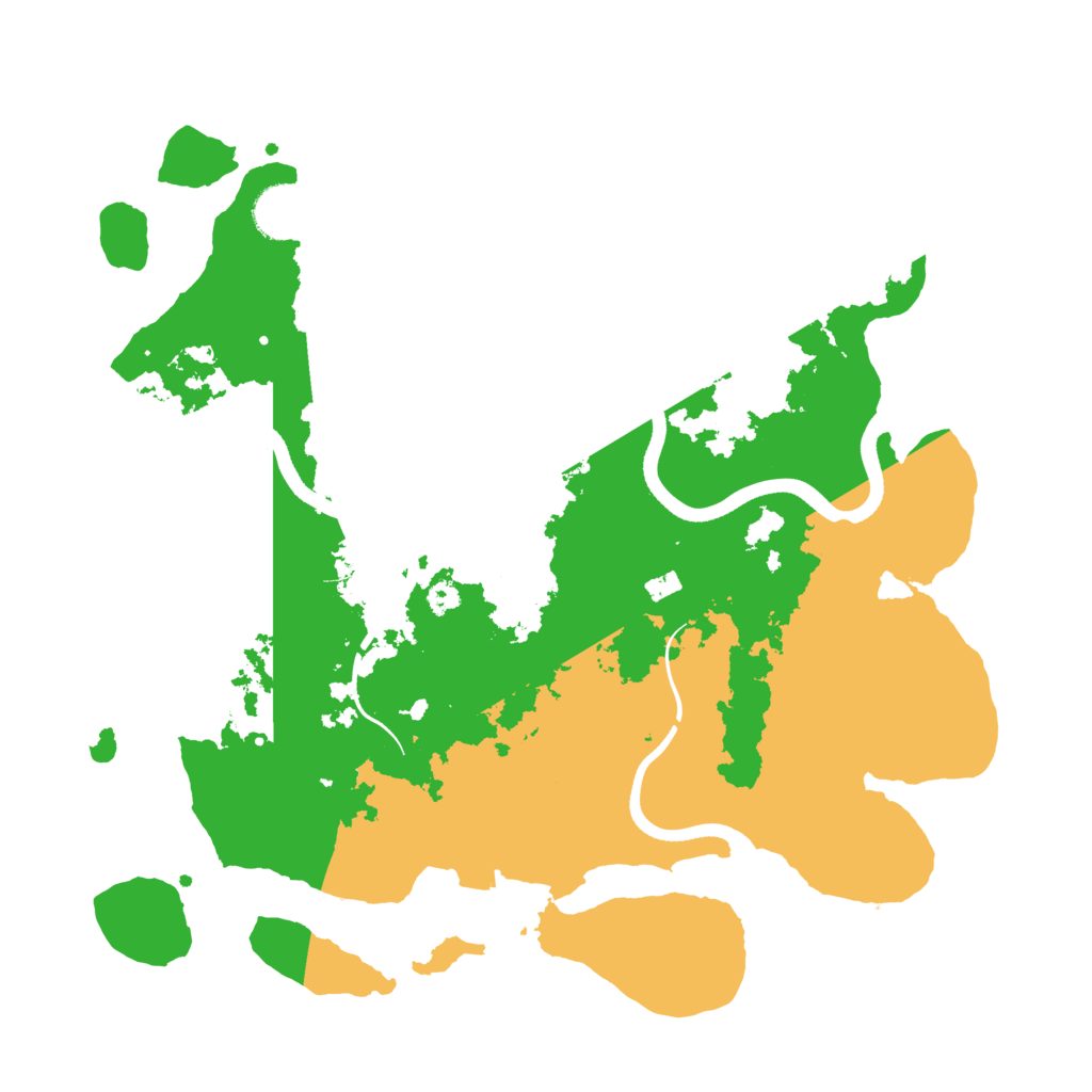 Biome Rust Map: Procedural Map, Size: 3500, Seed: 139736139