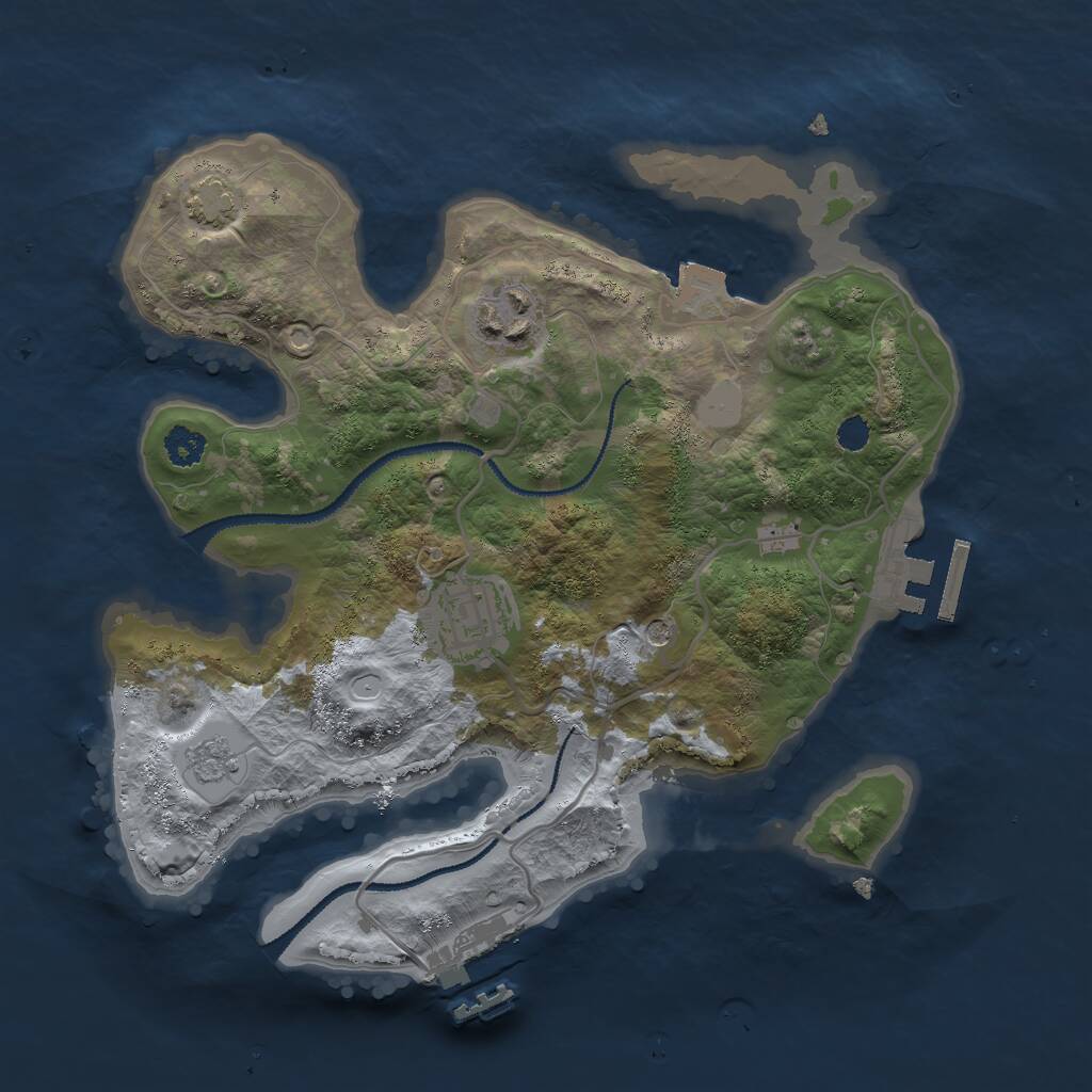 Rust Map: Procedural Map, Size: 2700, Seed: 6546545, 8 Monuments