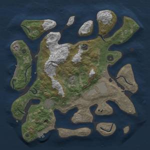 Thumbnail Rust Map: Procedural Map, Size: 3600, Seed: 3600, 11 Monuments