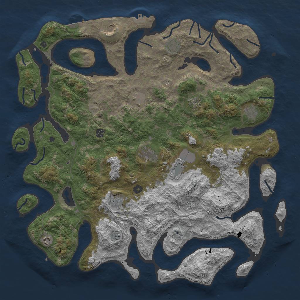 Procedural Map :: Rust Map :: Just-Wiped