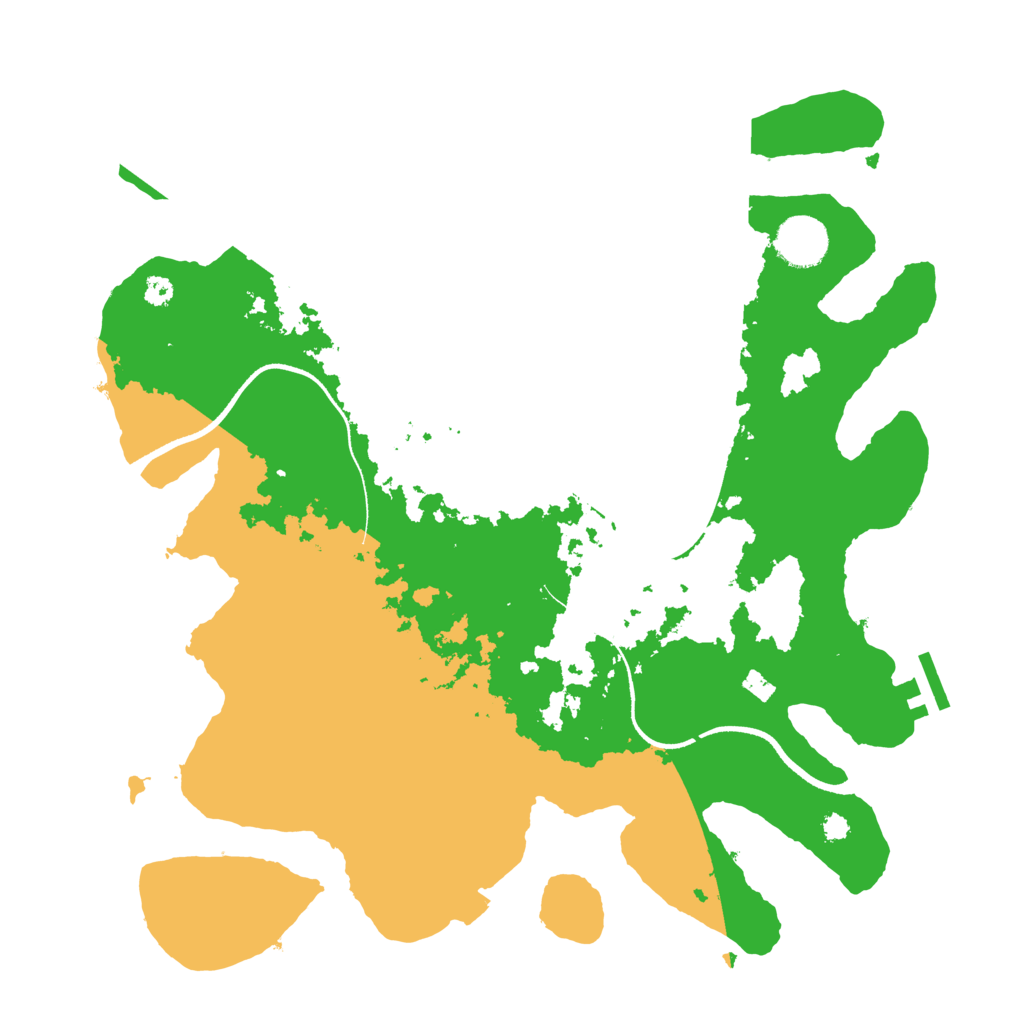 Biome Rust Map: Procedural Map, Size: 3500, Seed: 595561