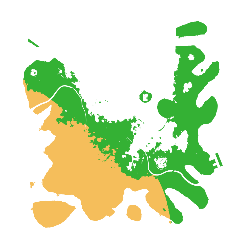 Biome Rust Map: Procedural Map, Size: 3500, Seed: 595561