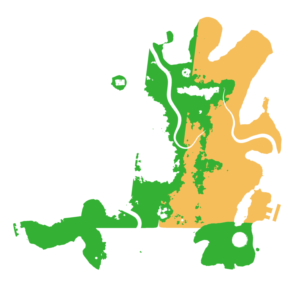Biome Rust Map: Procedural Map, Size: 3500, Seed: 245596