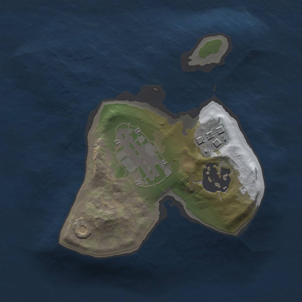 Rust Map: Barren, Size: 1500, Seed: 4891, 5 Monuments