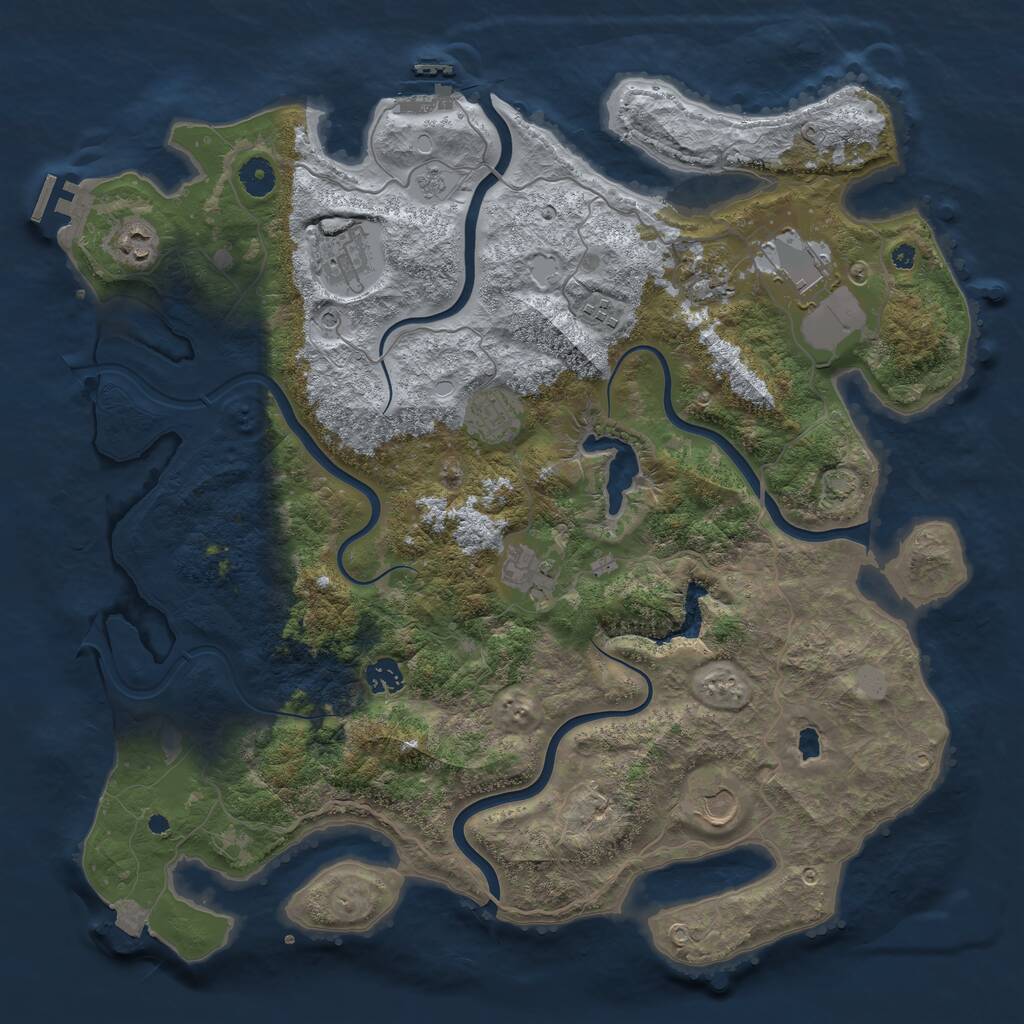 Rust Map: Procedural Map, Size: 4200, Seed: 844915855, 15 Monuments