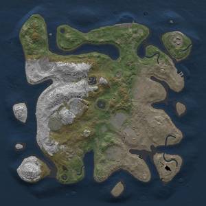 Thumbnail Rust Map: Procedural Map, Size: 3500, Seed: 1417040687, 14 Monuments