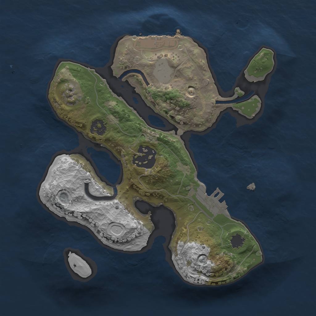 Rust Map: Procedural Map, Size: 2000, Seed: 432423423, 8 Monuments