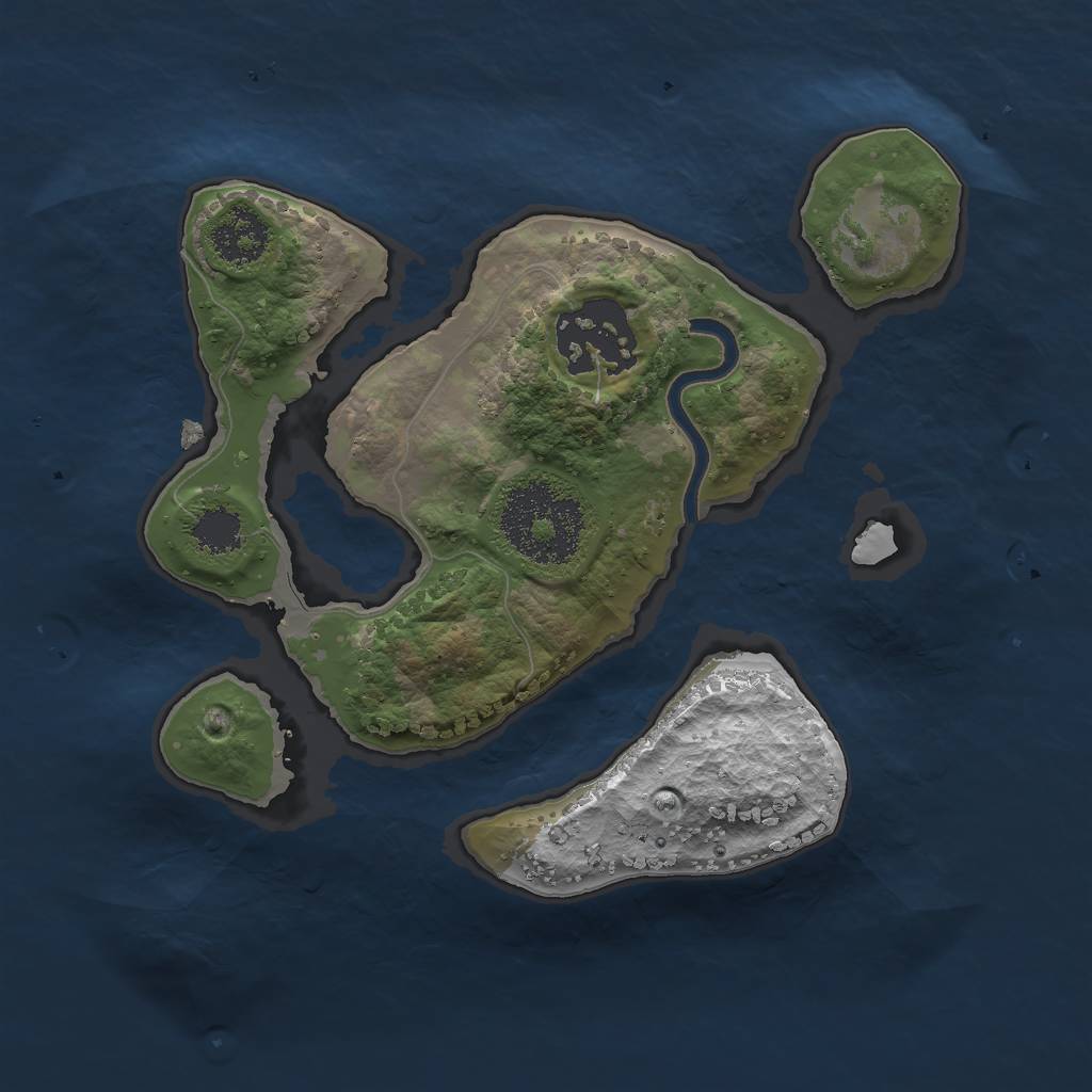 Rust Map: Procedural Map, Size: 2000, Seed: 324251788, 3 Monuments