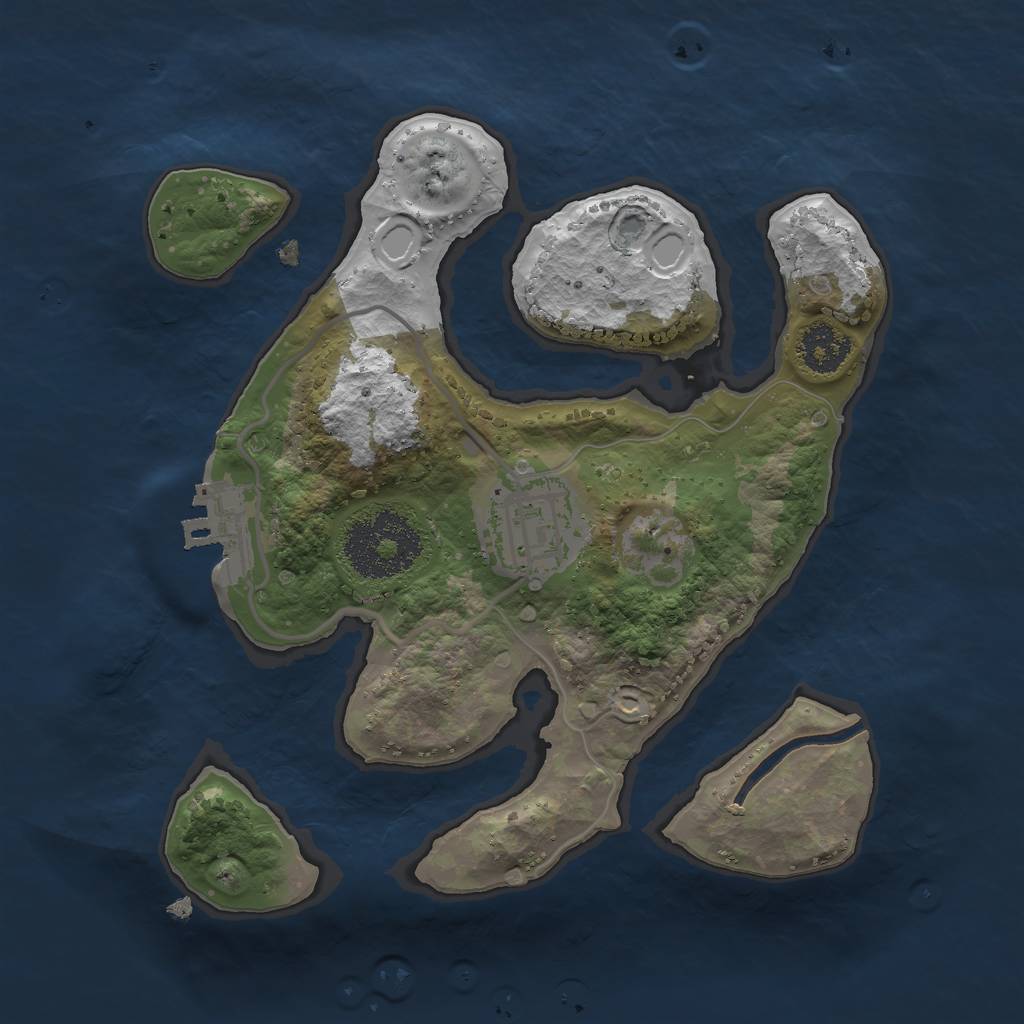 Rust Map: Procedural Map, Size: 2160, Seed: 1499366065, 7 Monuments