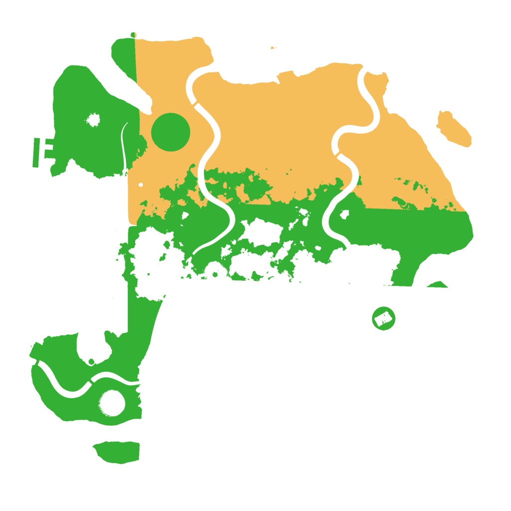 Biome Rust Map: Procedural Map, Size: 3500, Seed: 1300134001