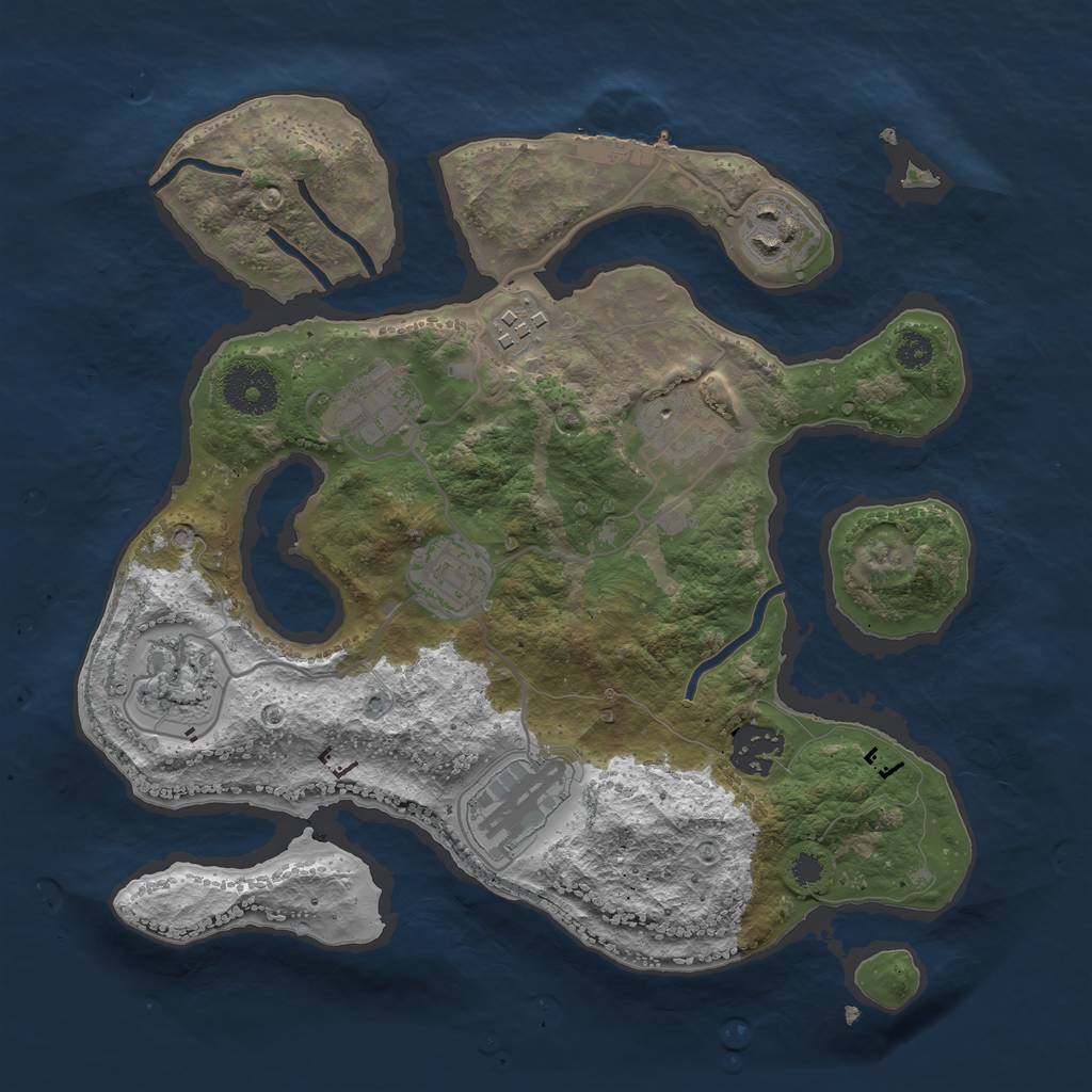 Rust Map: Procedural Map, Size: 3100, Seed: 283988, 11 Monuments