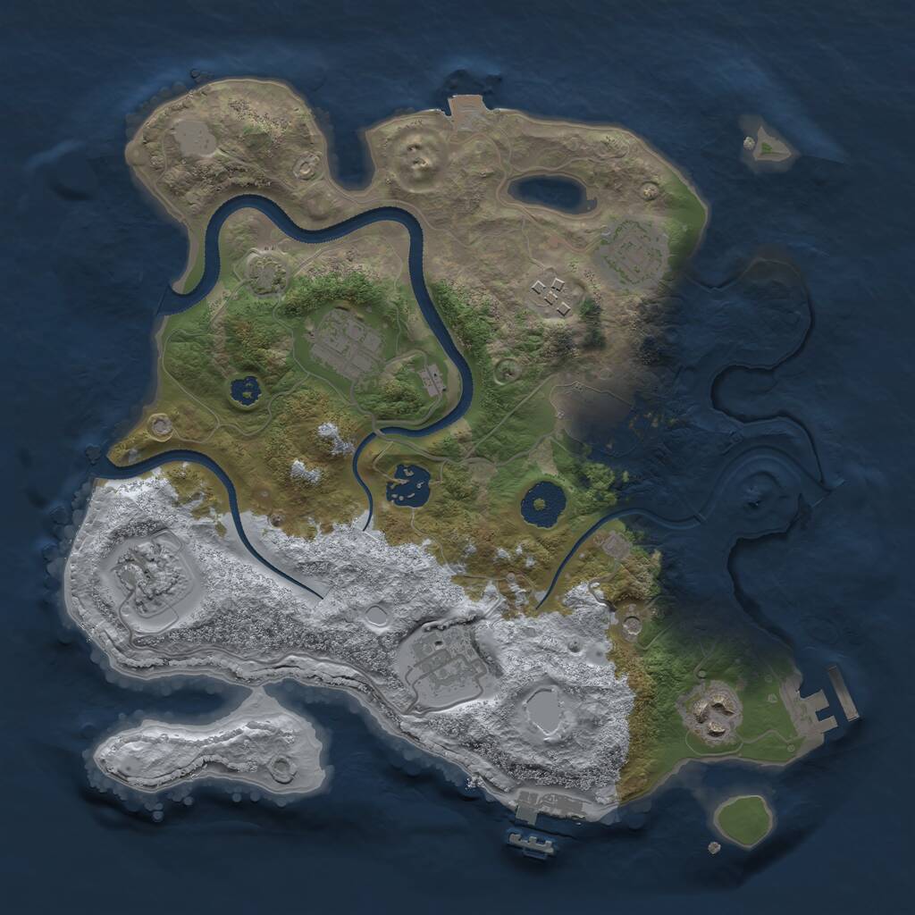 Rust Map: Procedural Map, Size: 3100, Seed: 283988, 13 Monuments