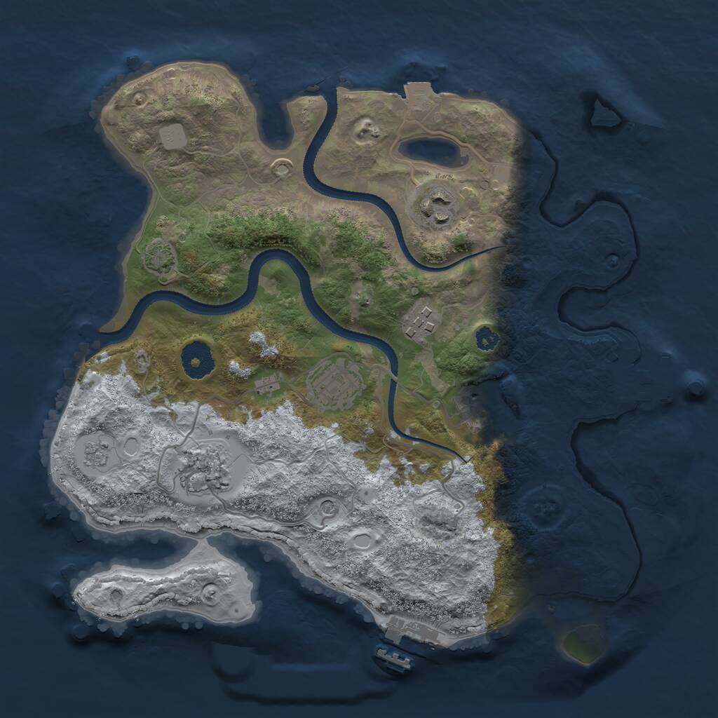 Rust Map: Procedural Map, Size: 3100, Seed: 283988, 11 Monuments