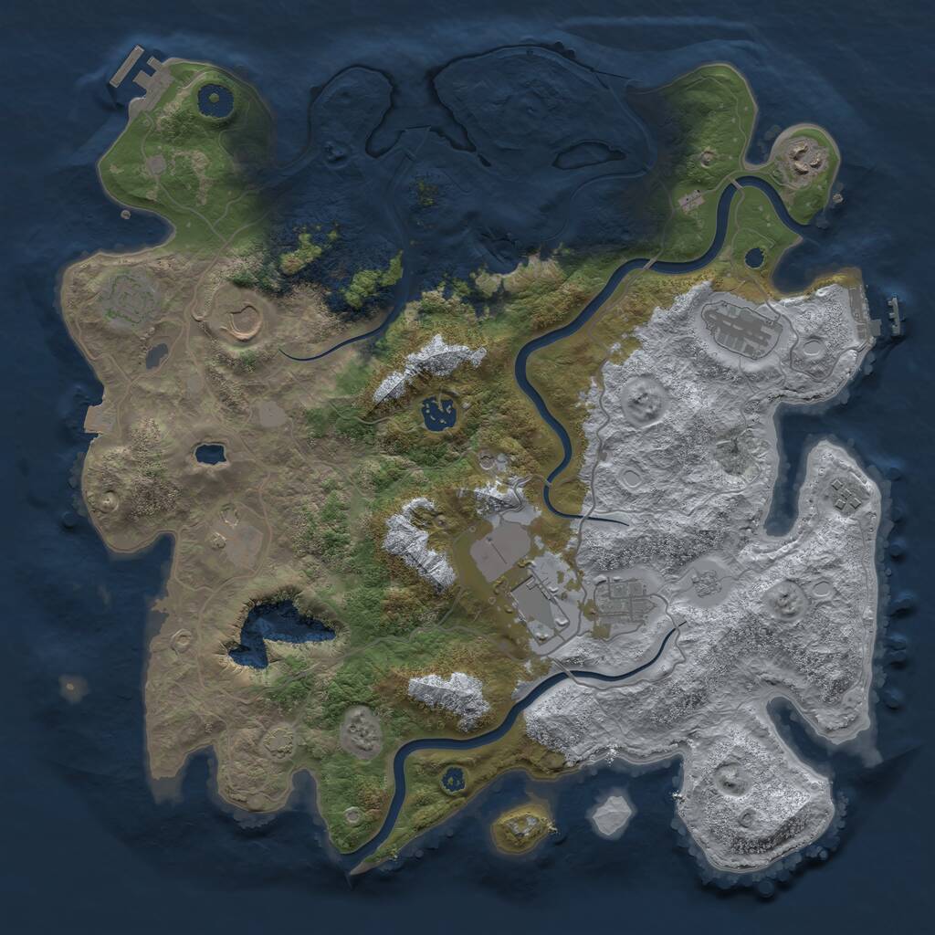 Rust Map: Procedural Map, Size: 4000, Seed: 796236, 15 Monuments
