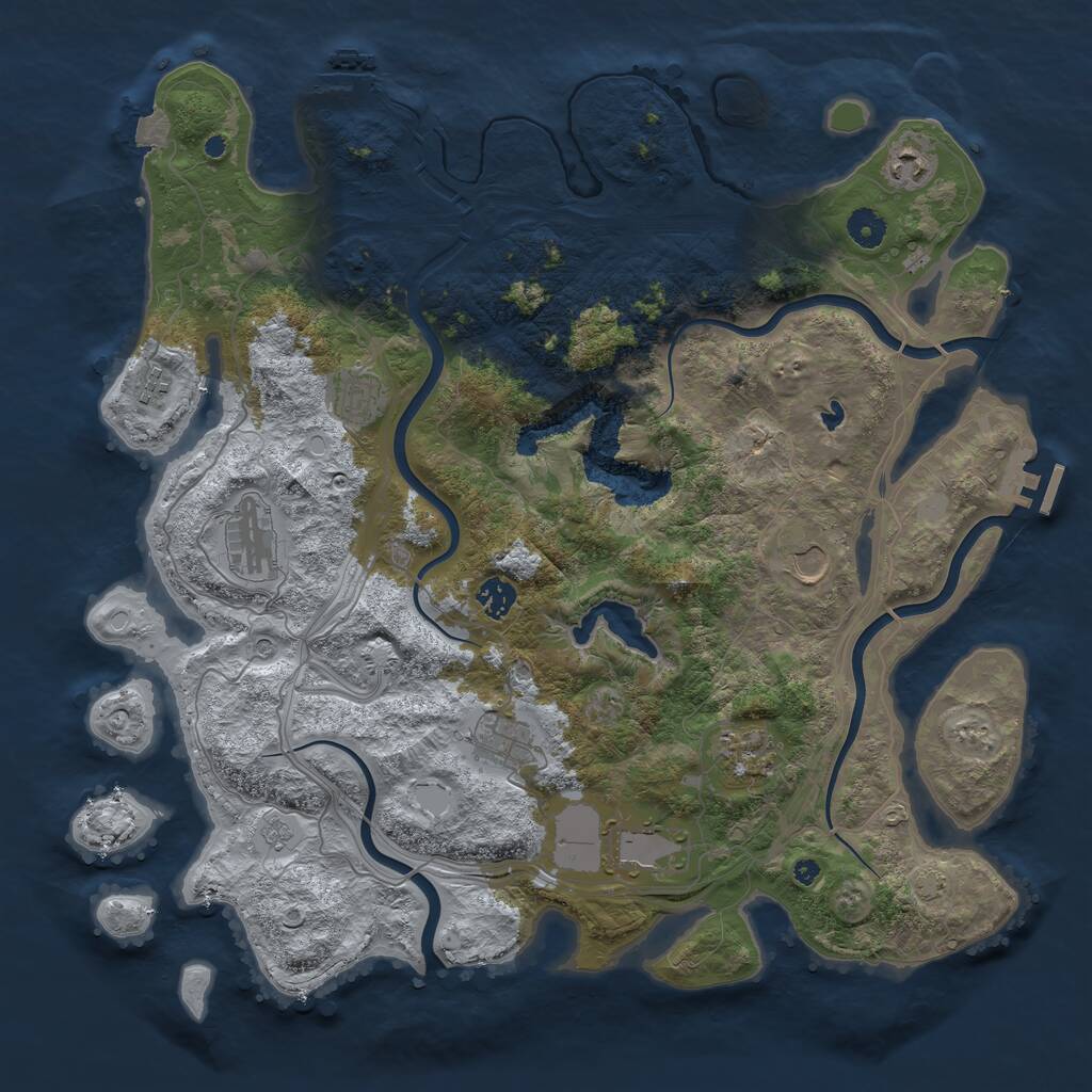 Rust Map: Procedural Map, Size: 4250, Seed: 672, 15 Monuments