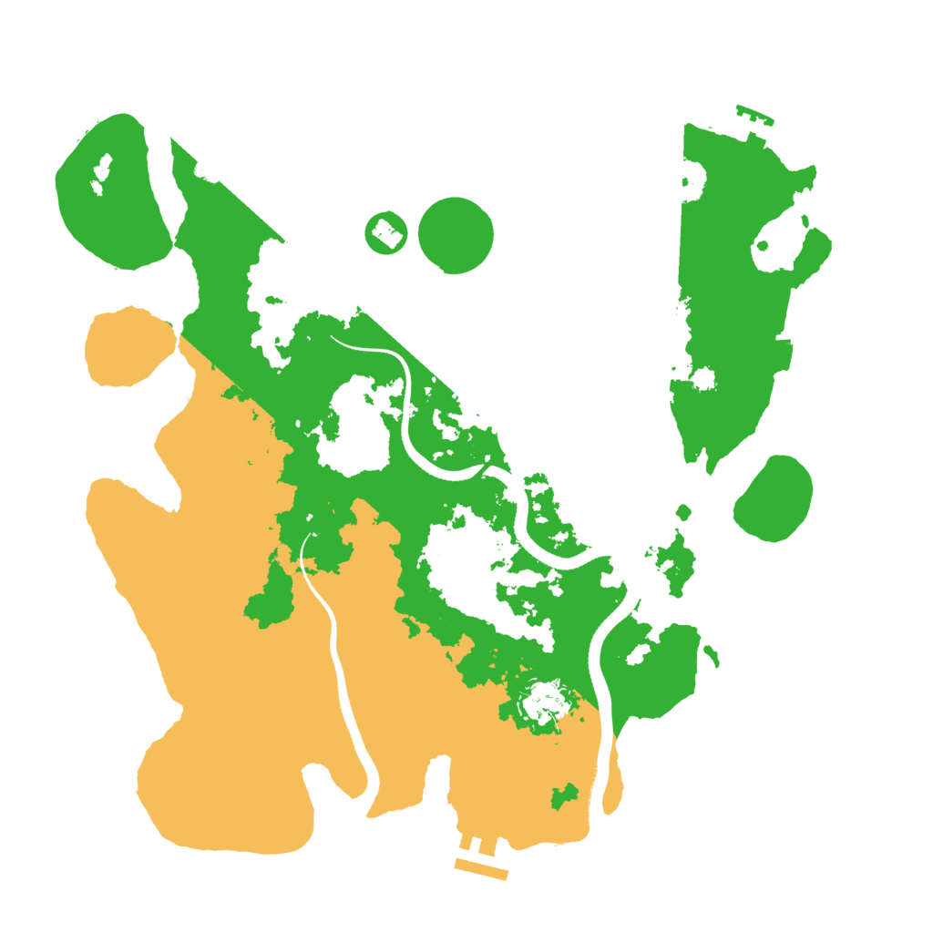 Biome Rust Map: Procedural Map, Size: 3500, Seed: 550128