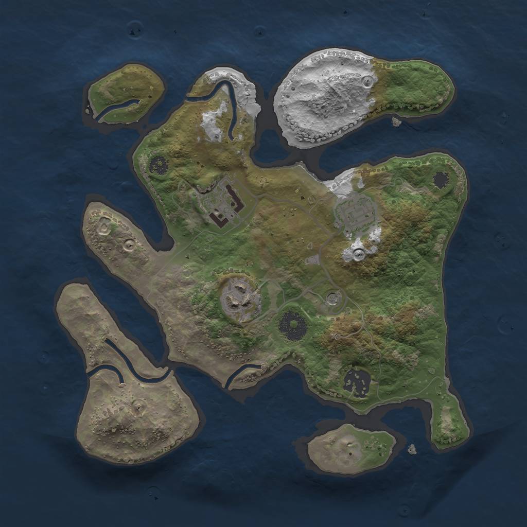 Rust Map: Procedural Map, Size: 2800, Seed: 2072021, 7 Monuments