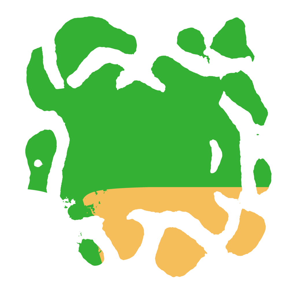 Biome Rust Map: Barren, Size: 3500, Seed: 27514447