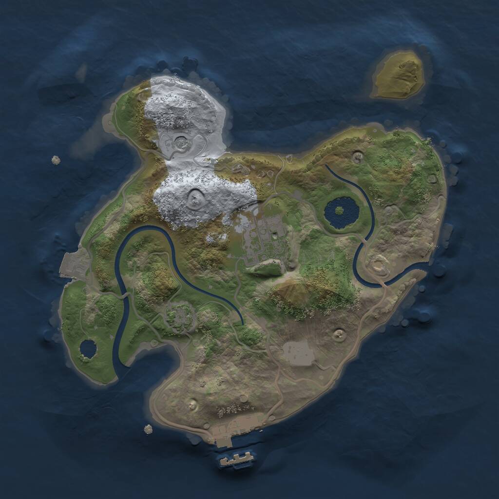 Rust Map: Procedural Map, Size: 2300, Seed: 94156412, 5 Monuments