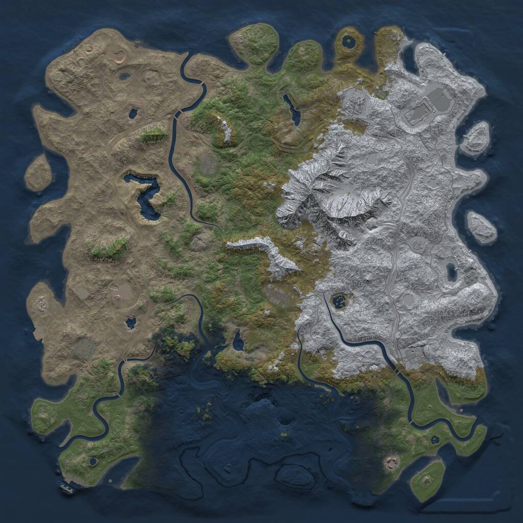 Rust Map: Procedural Map, Size: 6000, Seed: 3042002, 17 Monuments