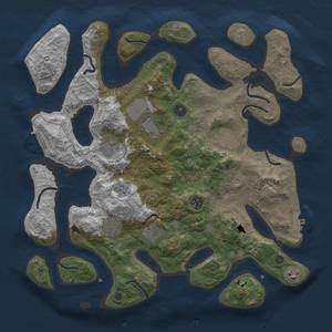 Thumbnail Rust Map: Procedural Map, Size: 3950, Seed: 3950, 13 Monuments