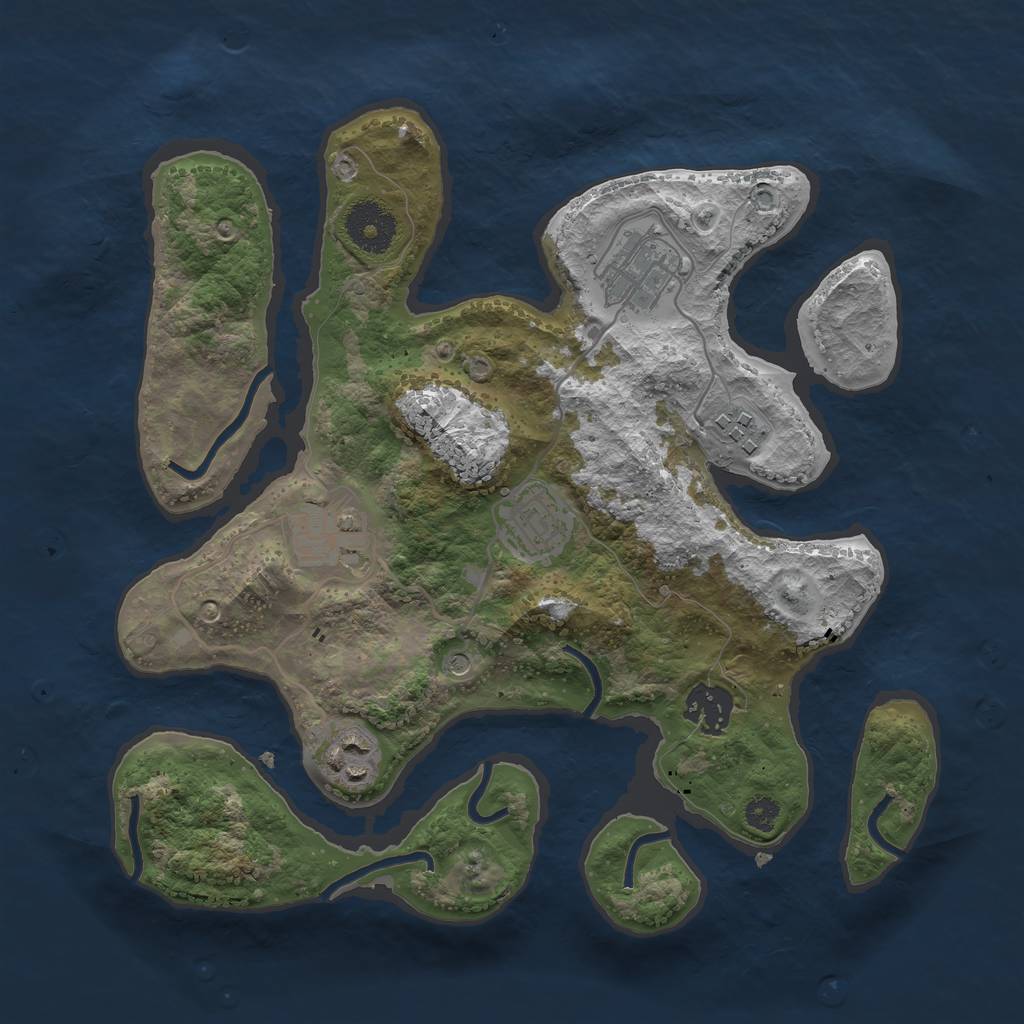 Rust Map: Procedural Map, Size: 3100, Seed: 89, 9 Monuments