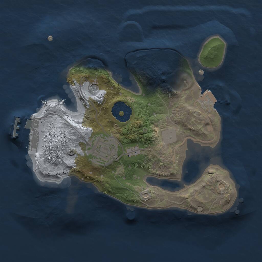 Rust Map: Procedural Map, Size: 2000, Seed: 1456648463, 4 Monuments