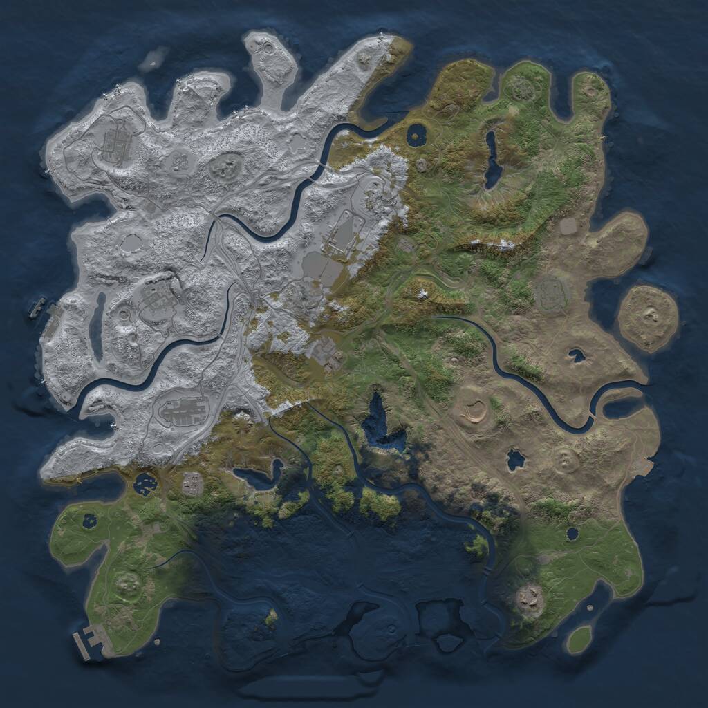 Rust Map: Procedural Map, Size: 4800, Seed: 159753, 17 Monuments