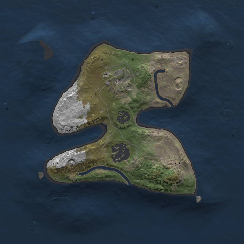 Rust Map: Procedural Map, Size: 1900, Seed: 1587, 4 Monuments