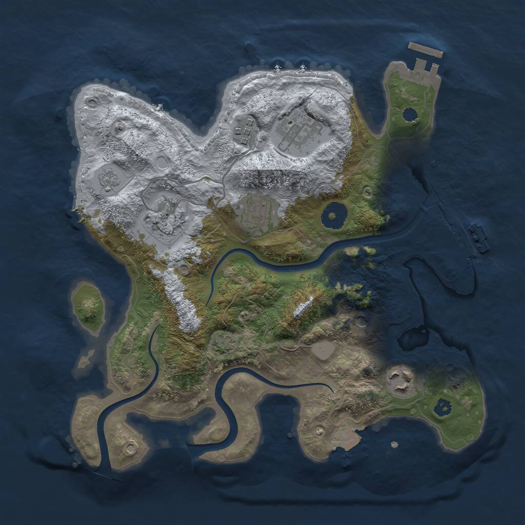 Rust Map: Procedural Map, Size: 3000, Seed: 510108488, 11 Monuments