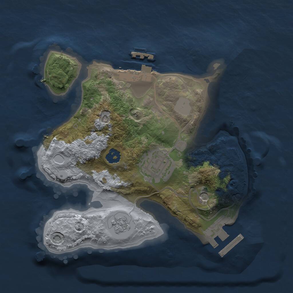 Rust Map: Procedural Map, Size: 2000, Seed: 1456, 6 Monuments