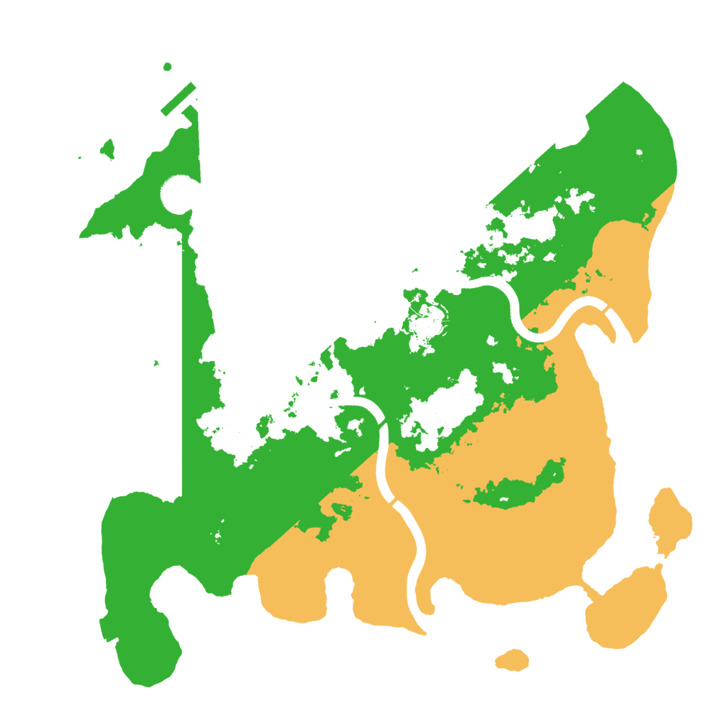 Biome Rust Map: Procedural Map, Size: 3500, Seed: 975596