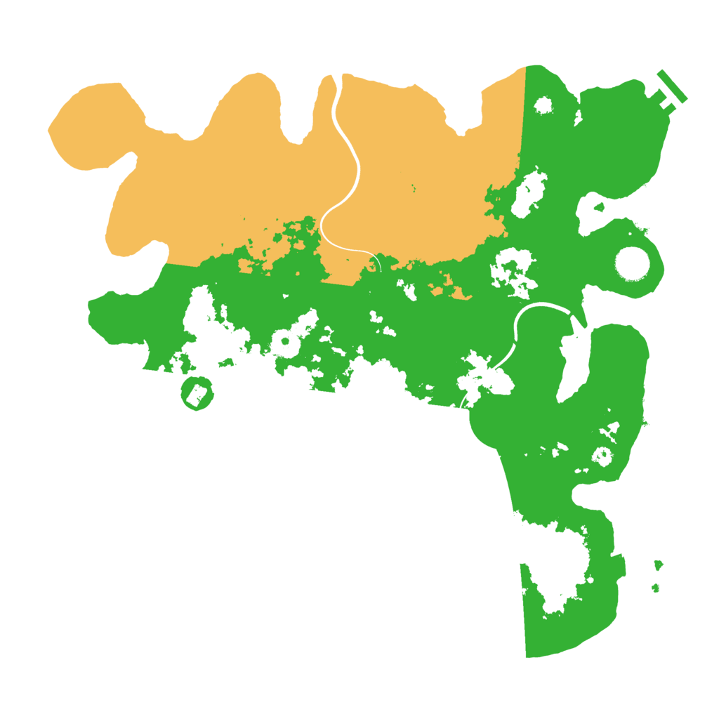 Biome Rust Map: Procedural Map, Size: 3700, Seed: 91203