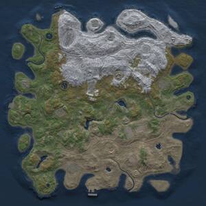 Thumbnail Rust Map: Procedural Map, Size: 4750, Seed: 1, 16 Monuments