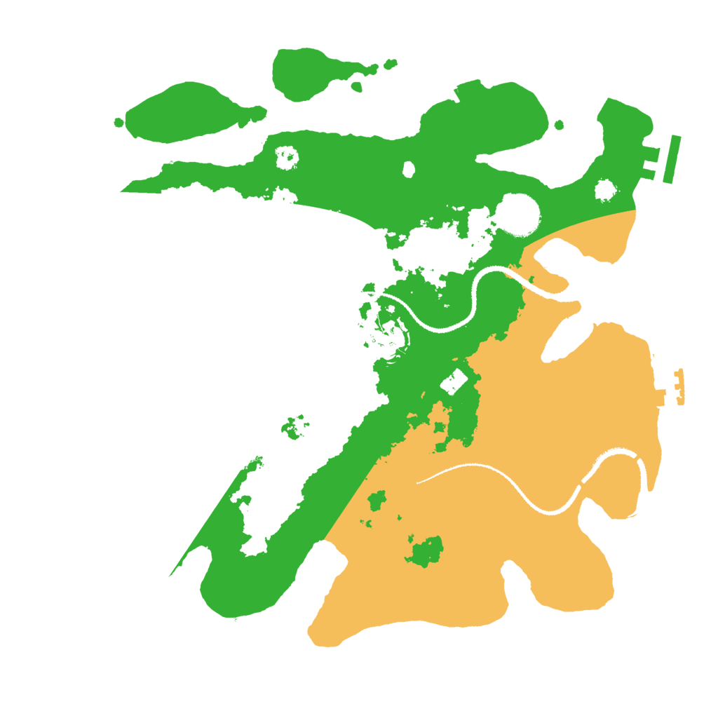 Biome Rust Map: Procedural Map, Size: 3000, Seed: 542278994