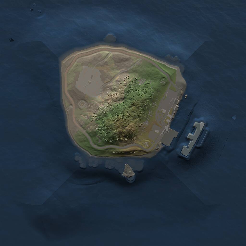 Rust Map: Procedural Map, Size: 1000, Seed: 34, 2 Monuments