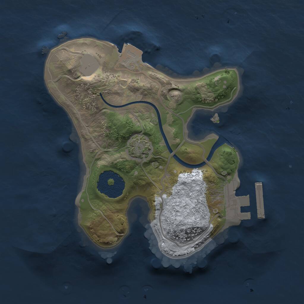 Rust Map: Procedural Map, Size: 1700, Seed: 24353, 3 Monuments